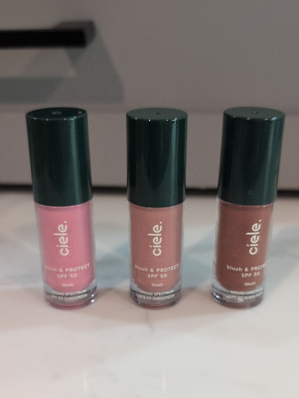 Ciele Blush & Protect SPF 50 Liquid Blush - Pink, Nude, Brown Set